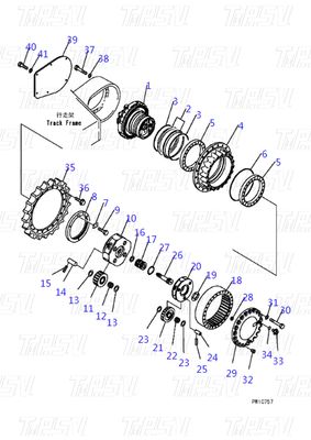 Benutzerdefinierte Farben 708-8H-00320 PC360-7 Bagger Reisetrieb Katalog Motor schwarz für Leistung