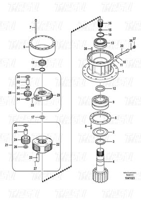Energiebergbau VOE14569767 VOE14724044 EC290B Schwingantrieb für Bagger Katalog für kompatible Marken und Modelle