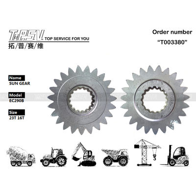 VOE14547279 Stahl EC290B Bagger Schwenkgetriebe 1-stufiges Sonnenrad für einfache Installation im Bagger-Getriebesystem, reibungslose Installation