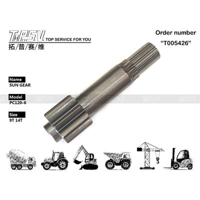 Verkäuferbeutel Schwarze Farbe PC120-6 Bagger Reisen 1 Stufe Sonnenräder Teile für Transportverpackungen