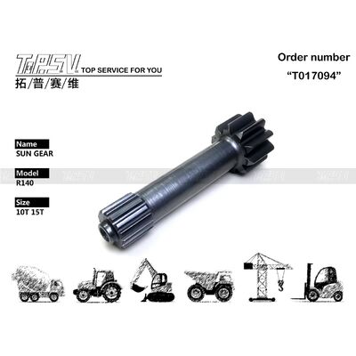 R140-Bagger-Reise-1-Stufen-Sonnenrad-Teile für Fahrantriebs-Bagger-Ersatzteile