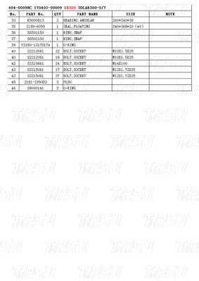 404-00098C 170402-00009 TRAVEL DRIVE NUTZUNG FÜR DOOSAN KATALOG DX300 SOLAR300-5/7