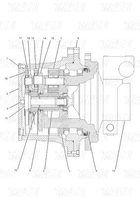 Katalog 128-1827 Stahl CATERPILLER Bagger Endantrieb Motor E312A