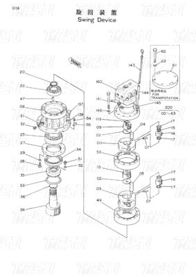 Anpassungsfarben Schwingantriebseinheiten für Bagger Schrauben auf der Installation Katalog 9097683 EX60-1