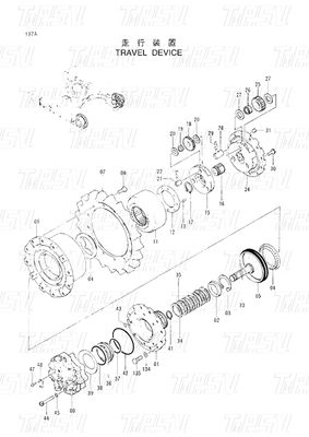 Ausrüstung für die hydraulische Ausgrabung Endantriebsmotoren für Schwerlastanwendungen Katalog 9111033 EX60-3
