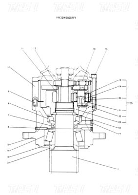 YR32W00002F1 Schraube auf Bagger Schwingantrieb Planetenreduktoren für Bergbau und Energie SK60-5 Katalog
