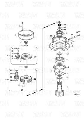 Stahl-Swing-Planetengang-Reduktor Katalog für Maschinenreparaturwerkstätten VOE14566202 EC240B