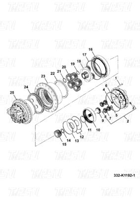 JS200 Stahlbagger Endantrieb Reiseantrieb Motor Katalog 332/K1192