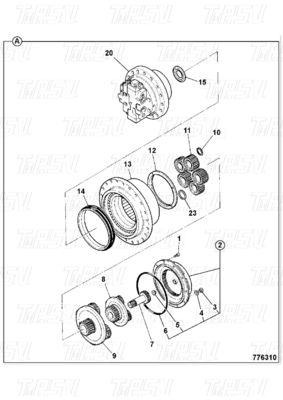 Schließantrieb für Bagger Getriebe Katalog für hydraulische Fahrtmotorantrieb JS220 20/925318