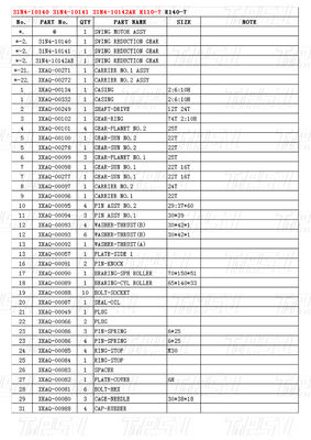 R110-7 Schwarz OEM Bagger Schwing Motor Antrieb Teile Katalog 31N4-10140