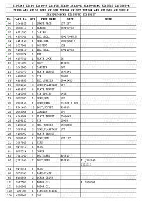 Bolt On Steel Planetärer Bagger Schwing Getriebe Antrieb Katalog 9196343 ZX120