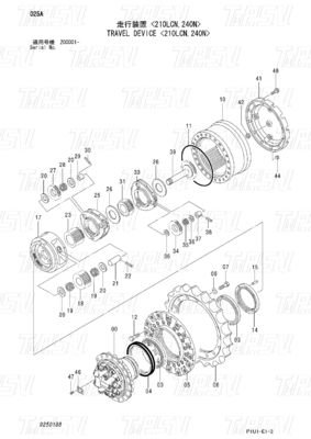 9250188 9269199 Benutzerdefinierte Farben ZX200-3 Bagger Reisen Endantrieb Katalog Motorantrieb