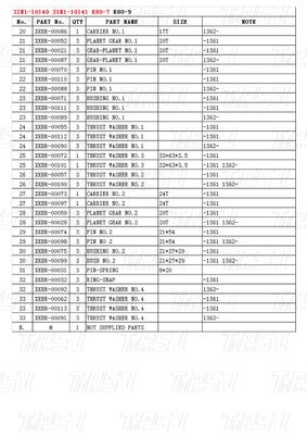 31N1-10140 31N1-10141 R80-7 Bagger Schwingantrieb Katalog Planetenreduktor Typ variiert je nach Modell