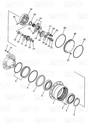 20N-60-41205 20N-60-31200 Bolt auf PC15-1 Bagger Endantrieb mit Planetenreduktor