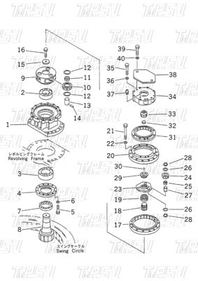 20Y-26-00010 PC200-6 Bagger-Swingantrieb Katalog für Bergbaumaschinenanwendungen