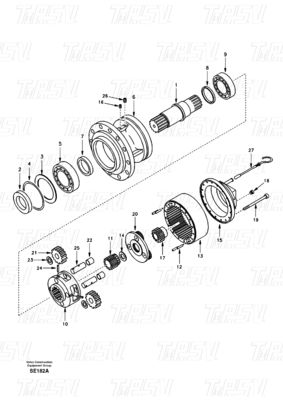 SA8230-27000 EC360 Schwingantrieb für Bagger Katalog Schwarz Farbe