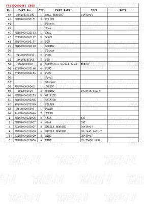 Abhängig vom Modell PY53D00004F1 SK55 Baggerfahrantriebskatalog
