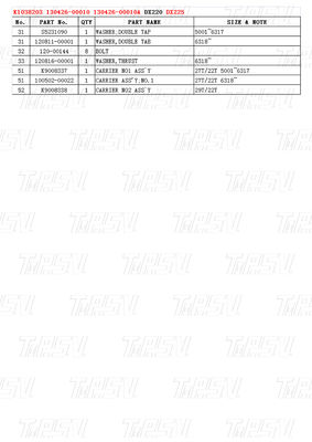 OEM Stahlschraube auf Schwingmotor für Hitachi K1038203 130426-00010 130426-00010A