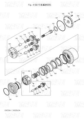 Schwerstahl K9007404 170402-00028 DX225 Baggerfahrantrieb Katalog Baggerfahrmotor