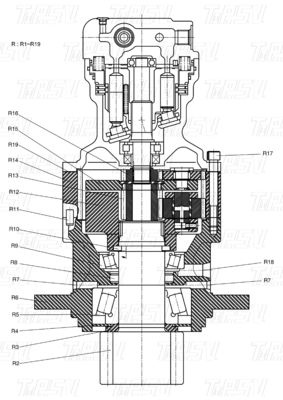 K1045875 DH80 Bagger Schwingantriebe Katalog anpassbare Farben