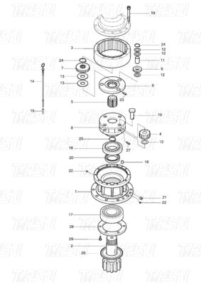 404-00062 DH150-7 Bagger Schwingantrieb Katalog Motoren für mehrere Marken und Modelle