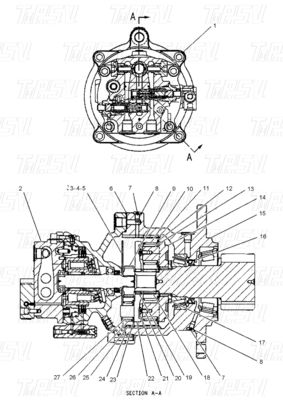 E307C Hydraulischer Bagger Schwingantriebsmotor für anspruchsvolle Anwendungen