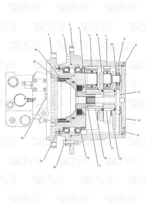Schwerstahl 162-1379 E312B Bagger Reisetrieb Katalog