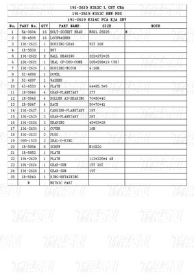 Benutzerdefinierte Schraube auf Hydraulik Schwing Motor Reise Motorantrieb Katalog für Bagger Reisesysteme