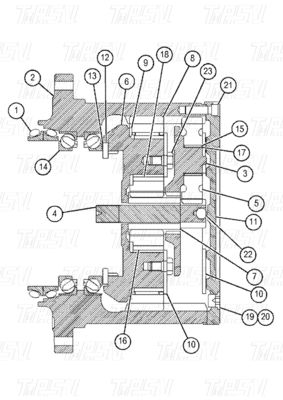 Anpassbarer Schraubschrauber auf dem Bagger Hydraulischer Antrieb Katalog mit planetarischem Reduktor