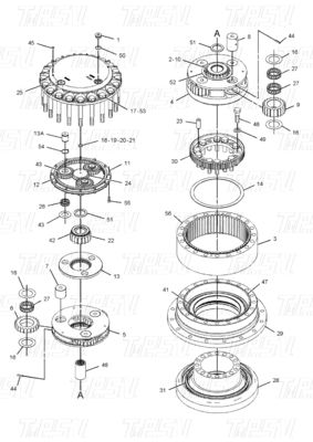 Hydraulische 296-6218 E336D Bagger Reisetriebe Katalog für Bagger mit Schraube bei der Installation
