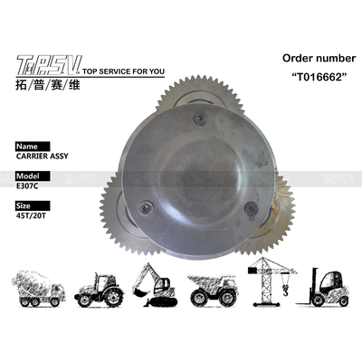 Stahl-Schwerlast-E307C-Bagger-Fahrwerk 1-Stufen-Träger-Baugruppe in schwarzer Farbe für Hochleistungs-Bauarbeiten
