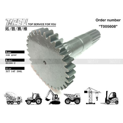 Hohe Haltbarkeit EX200-2 Bagger Reisen 1 Stufe Sonnenräder in schwarzer Farbe von zuverlässigem Distributor