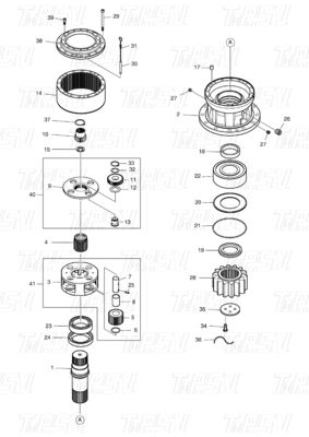 Good price K1002518B K1002518 K1002518A 130401-00021 DX300 Bagger Schwingantrieb Katalog mit verschiedenen Baggermodellen Kapazitäten Online