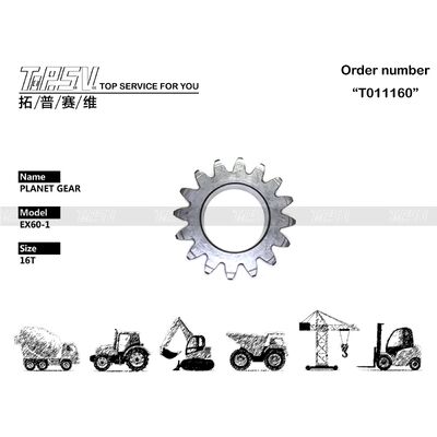 3036285 Universelle Kompatibilität EX60-1 Baggerschwing 1 Stufe Planetenrad mit reduziertem Drehrad
